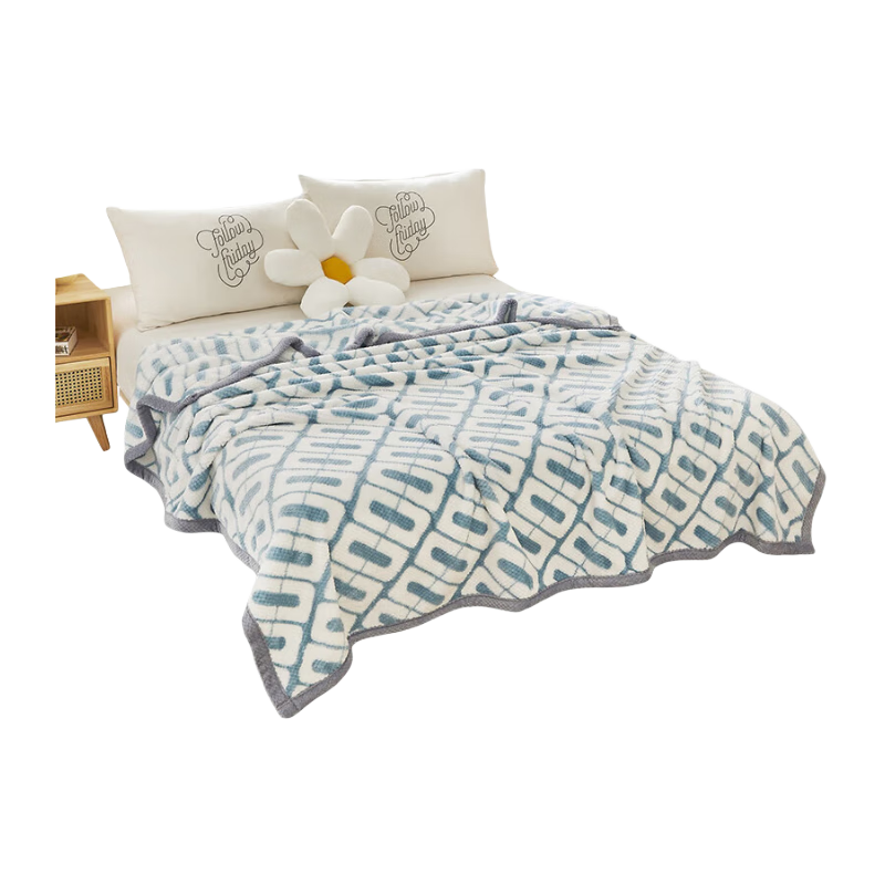Hengyuanxiang Plush Blanket, Warm And Thick, Machine Washable, Autumn And Winter Air Conditioning Nap Blanket, Pineapple Pattern, 200*230cm