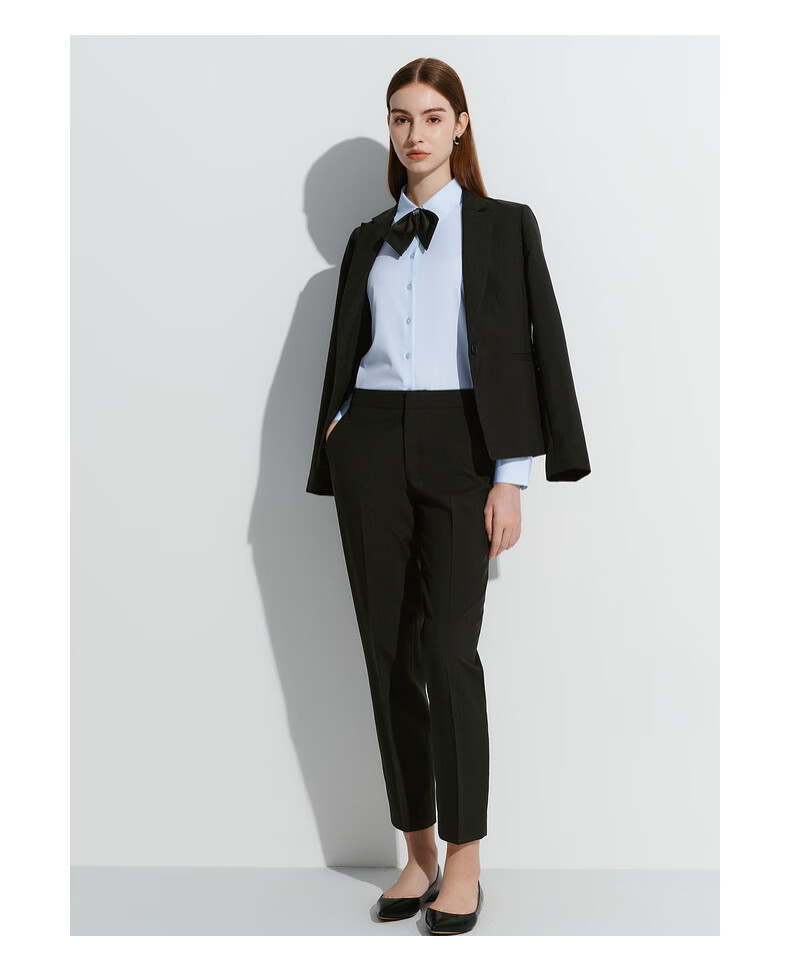 G2000 [Delivery with Bow] Autumn And Winter Mall-Matching Comfortable Draping Formal Long-Sleeve Shirt, Light Blue, Size 34 8