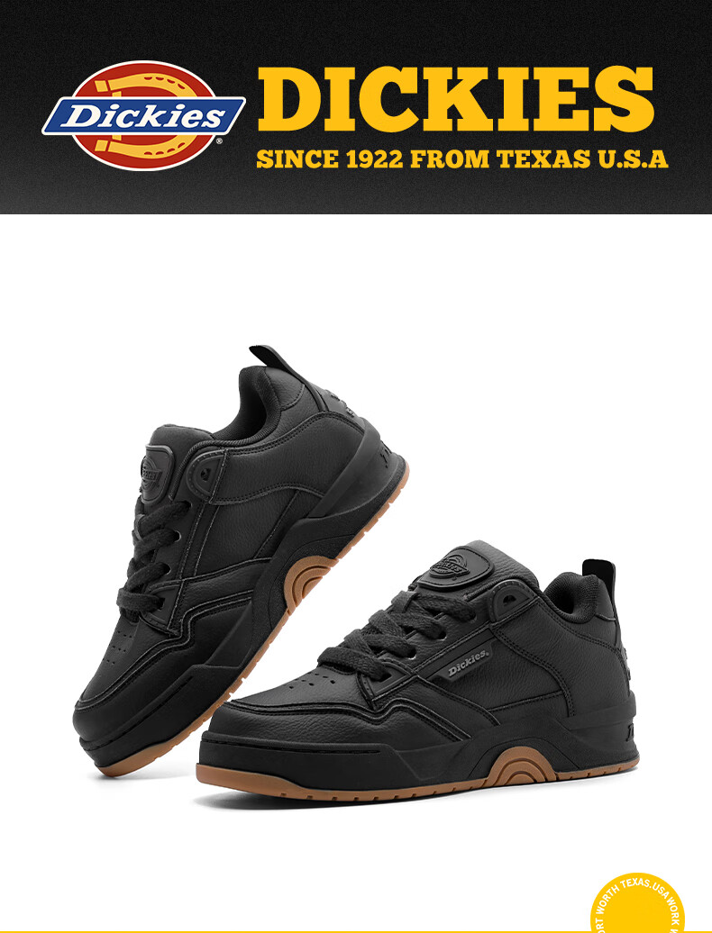 Dickies Men's Casual Sneakers, Breathable Versatile Height-Increasing Shoes, 74B All Black, Size 39 1