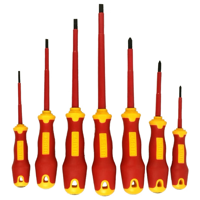 Shida 7-Piece T Series VDE Insulated Screwdriver Set, 09303