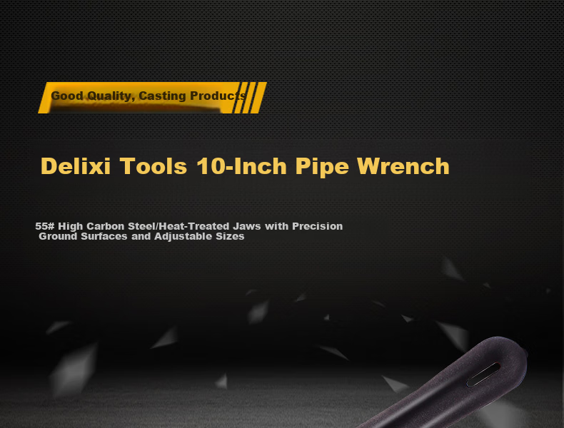 Deli Heavy-Duty Pipe Wrench, Pliers for Water Pipes, Wide-Mouth Self-Tightening Hose Clamp, Multi-Functional Pump Pliers, 10 Inches 1