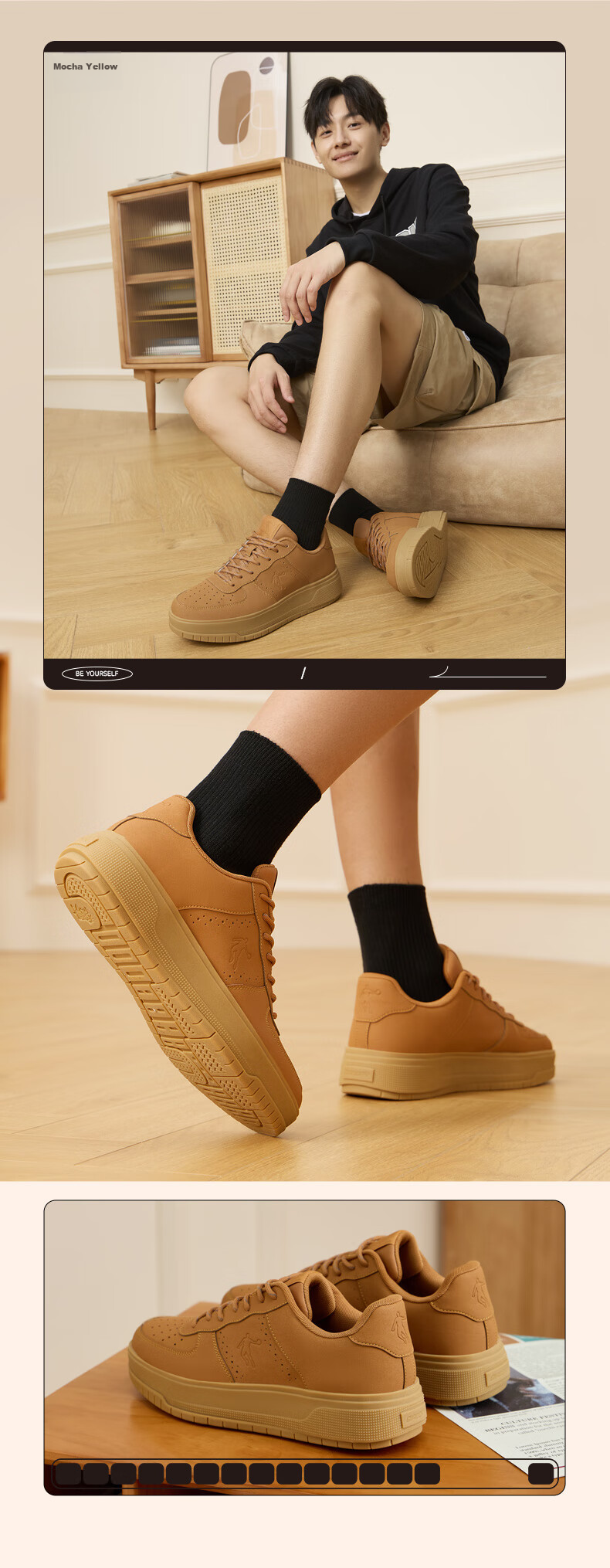 QIAODAN Five-Centimeter Men's Sneakers, Low-Top White Shoes, Trendy Versatile Thick-Soled Height-Increasing Casual Sports Shoes 12