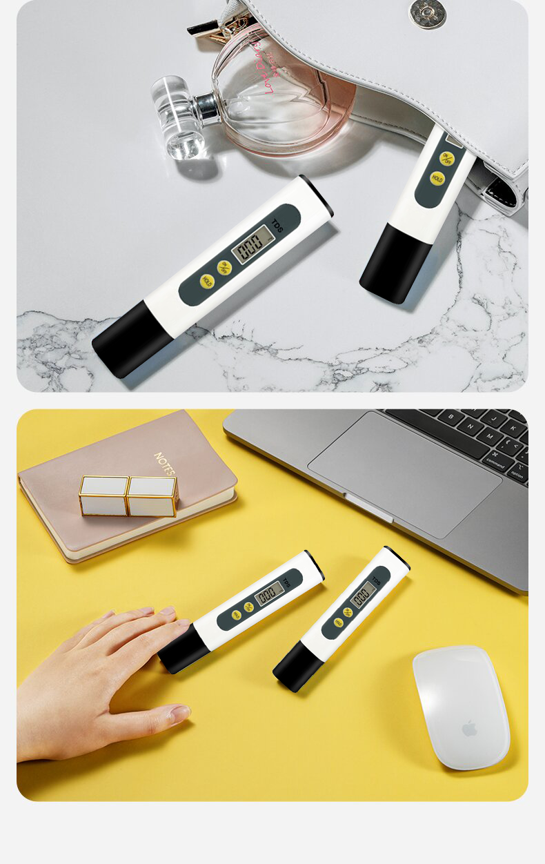 ZhuGu TDS Water Quality Tester Pen High-Precision Digital Display Household Pet 3-in-1 Impurity Purity Detector Pen 14