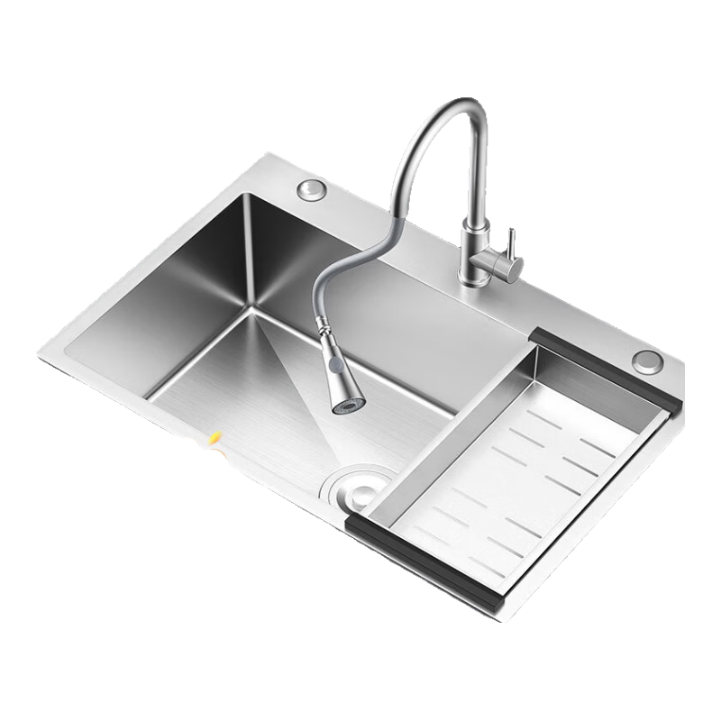 MEJUE Kitchen Sink Integrated Stainless Steel Large Single Bowl Basin Z-02406