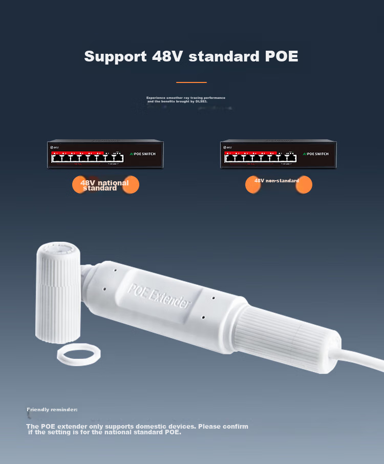KeepLINK KP-P103F, 100Mbps PoE Repeater, PoE Switch Extender, 1 Input 2 Output 8