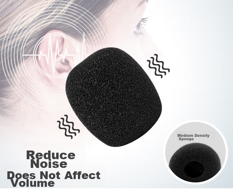 NINTAUS PJ-HM*10 Microphone Cap, Foam Cover, Anti-Slip Cover, Anti-Spray Cover, Anti-Slip Ring, Anti-Drop Ring, Thickened Special Protective Accessories, Black, Thickened Version, New 2