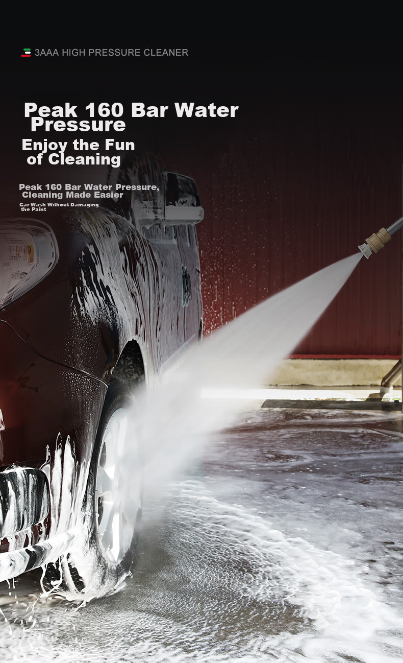 3AAA Car Wash Machine High-Pressure Water Gun, Powerful Floor Cleaner, 220V Garden Cleaning Machine, Car Washing Water Gun, High-Power Washer 4