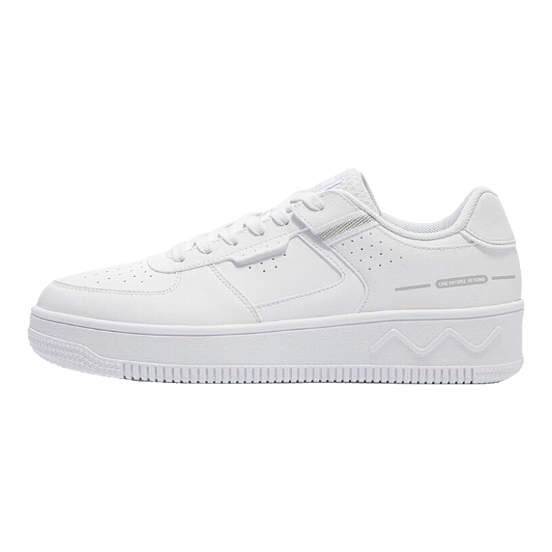 361° Men's Sports Shoes, Air Force One Retro Thick-Soled Heightening White Sneakers, Casual Versatile Skateboard Shoes, 672426615-1