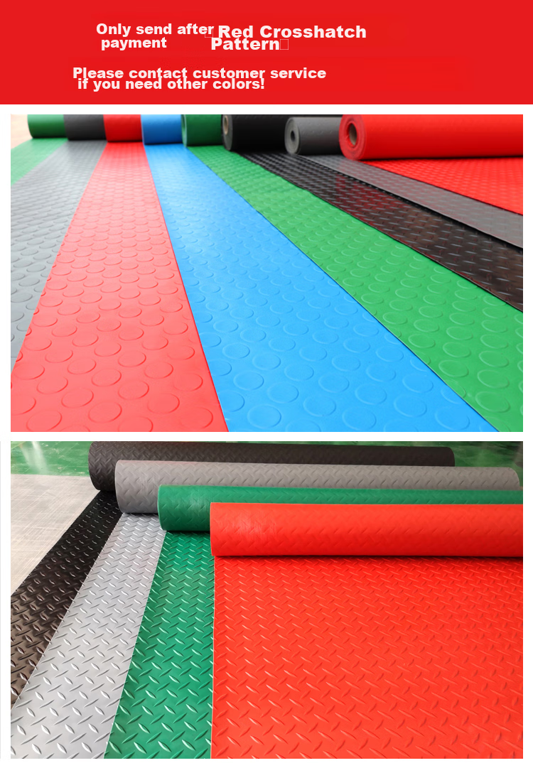 DIYIN Entrance Door Non-Slip Mat, Bathroom PVC Waterproof Foot Mat, Herringbone Pattern, 1.3mm Thick, 1.2 Meters Wide, 1 Meter Long 2