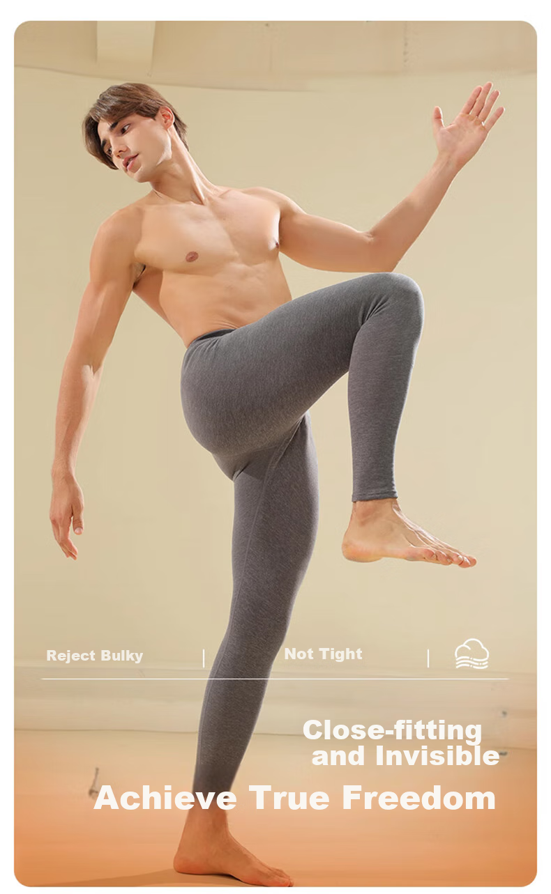 LangSha Men's Thermal Underwear, 2026 Autumn And Winter New Product, Warm Pants, Seamless Wool Silk 7A Antibacterial Base Layer Thin German Wool Pants 11