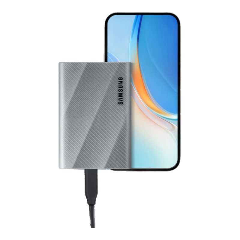 SAMSUNG 1TB Type-C USB3.2 Portable SSD T9 Interstellar Gray | JINGDONG Limited Edition NVMe Read Speed 2000MB/s Direct Connection to Phone, Laptop, Mac Mini External