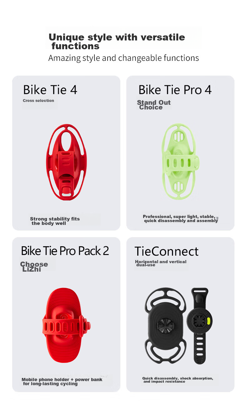 Bone Bicycle Phone Mount for Road And Mountain Bikes, Cycling Navigation Handlebar Stand with Soft Silicone Anti-Shock Desig 6