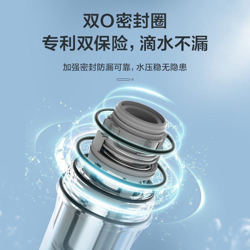 美的前置过滤器 40微米高精度 三重冲洗 不锈钢免换芯全屋净水器 QZBW20S-48