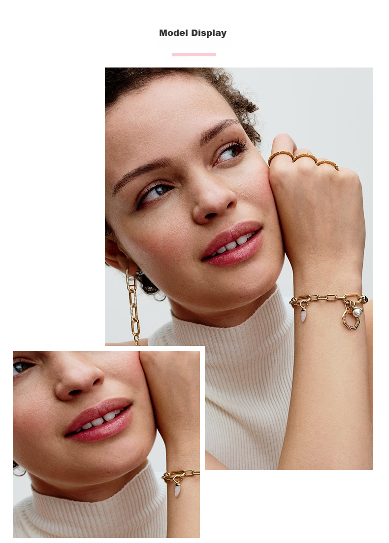 Pandora ME Series Casual Starry Ring, Gold And Silver, Stackable, Gift for Girlfriend on Birthday 6