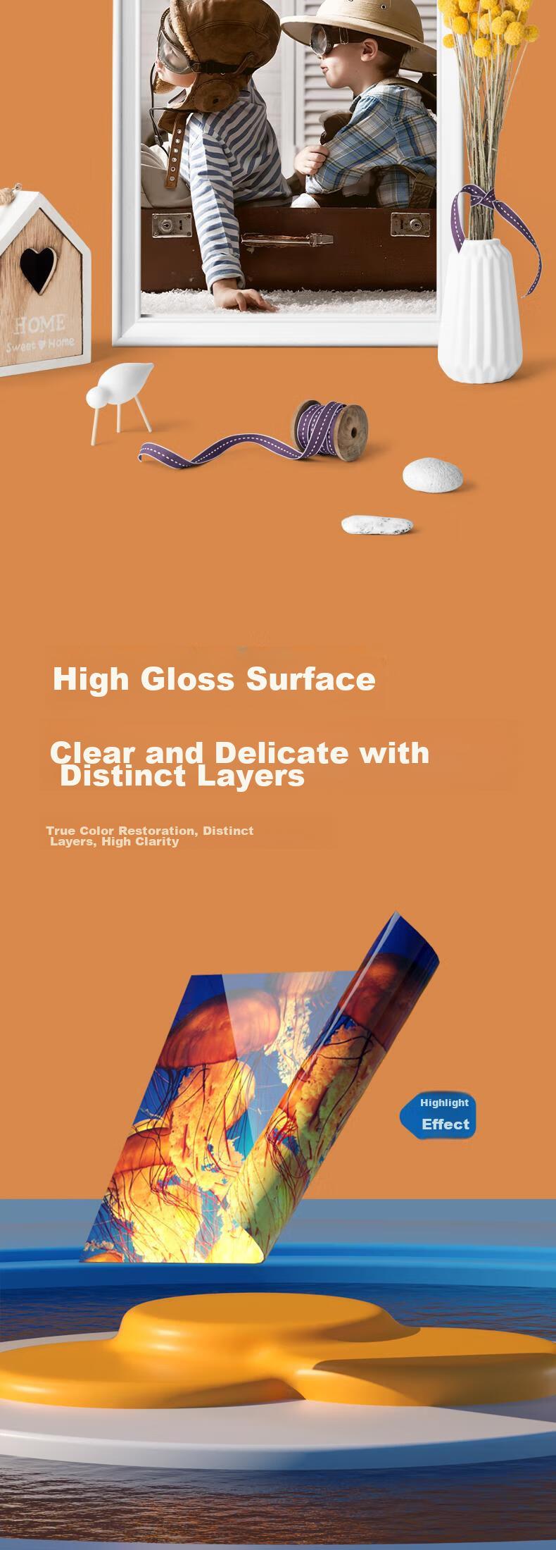Deli 7-Inch 230g High Gloss Photo Paper, Color Inkjet Printing Paper, High Gloss Photo Paper, 100 Sheets/Box, ZX006 5