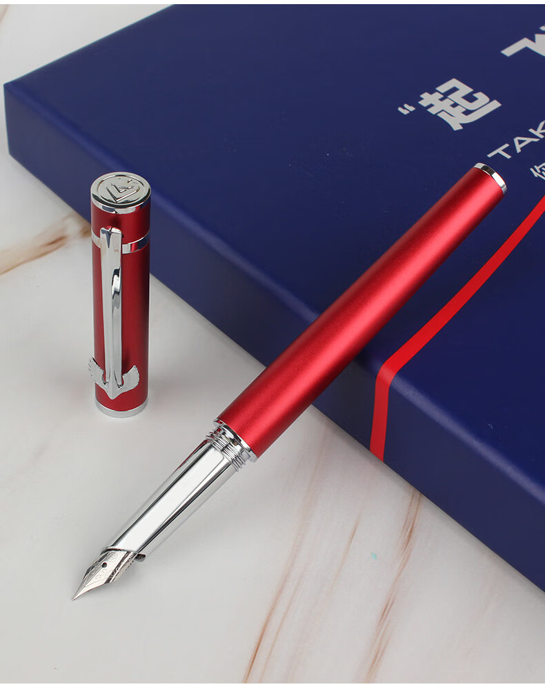 HERO Fountain Pen, Gift Box, HERO × Shandong Aircraft Carrier H605D Carrier-Based Flight Co-Branded Edition, Aircraft Carrier Cultural And Creative Teacher Gift, Notebook Gift Box, Blue 20