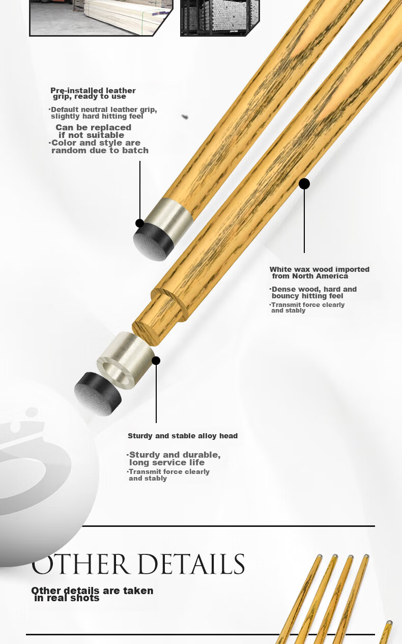 Aomi New Classic Pool Cue, Black 8 Snooker Cue Set, Black Eight Small Tip, 16 Color Ball Cue, Snooker Billiard Cue 7
