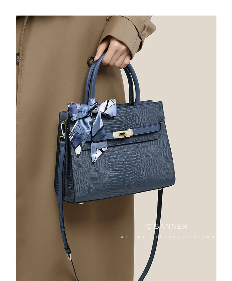 C.BANNER Top-Grain Leather Handbag for Women, Kelly Bag, Tote Bag, Shoulder Bag, Crossbody Bag, Practical Birthday And Mother's Day Gift for Mom 3