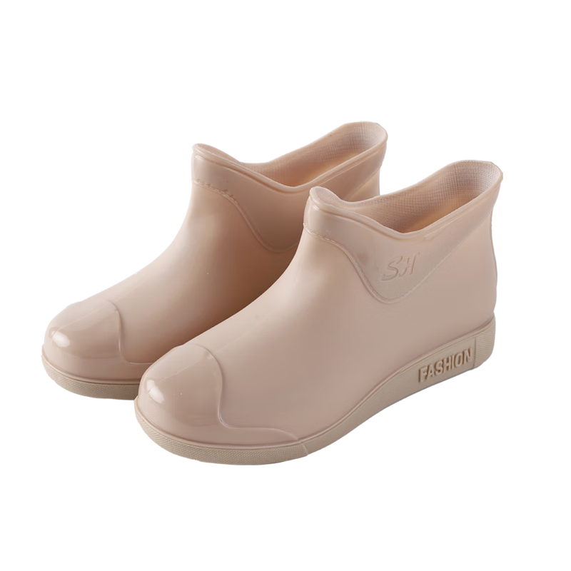 FOOTOPPO Women's Short Rain Boots, Water Shoes, Waterproof Boots, Rubber Shoes, Non-Slip Overshoes, Adult Rain Boots for Wome