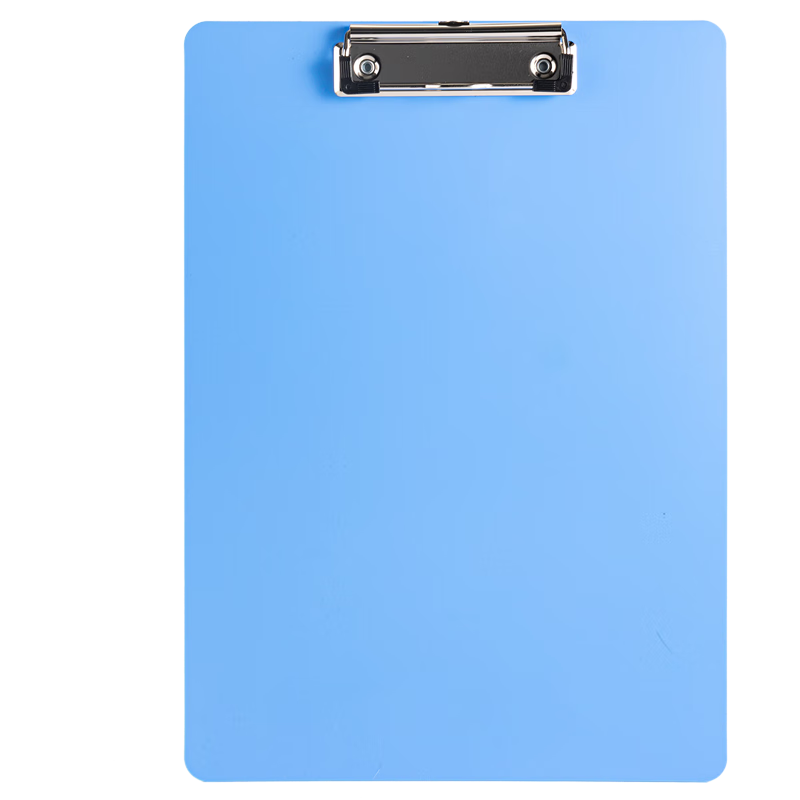 Deli [Super Popular] Set of 5 A4 Clipboard Clips, Metal Strong Clips for Writing Board, Plastic Contract Document Office Supplies Blue PE108-J5