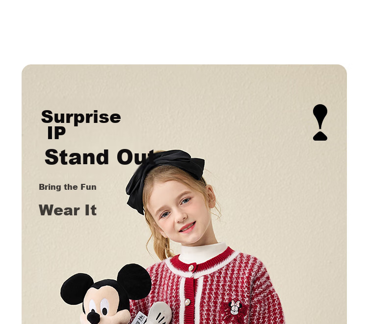 DISNEY Children's Girls' Outfit Set, Dress with Thick Sweater, Red New Year's Outfit, Winter 2023 DB331TE16, Bright Red, Size 110 7
