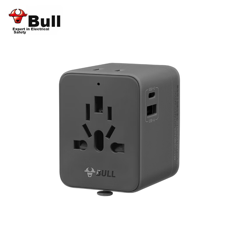 公牛（BULL）15W USB多国旅行插座/全球通用转换插头/转换器 国外及部分地区欧标美标澳标英标 GN-L10U15无开关