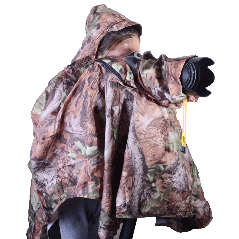 KYOTSU Outdoor Photography Raincoat Poncho, Rain Protection, Waterproof DSLR Camera Rain Cover (Camouflage Color)