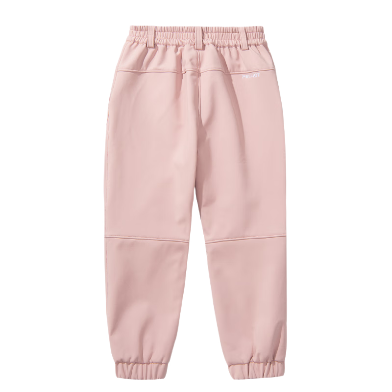 Pelliot Outdoor Children's Soft Shell Pants, Autumn And Winter Windproof Trousers for Men And Women, Warm Hiking Pants, Long Pants 135107015 Pink 130
