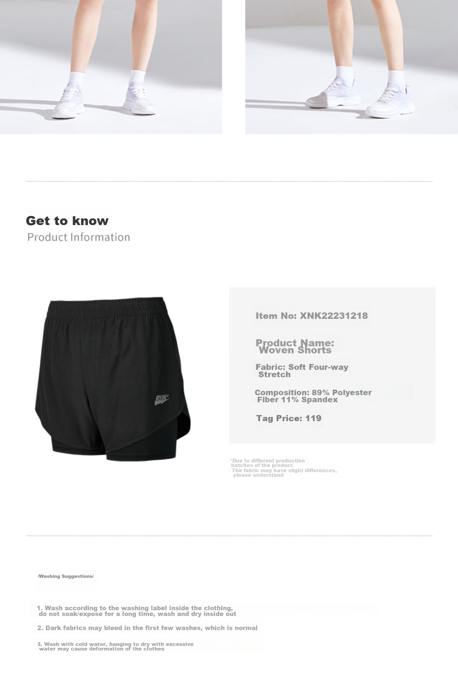 QIAODAN Women's Shorts, Sports Pants, Summer Lightweight Breathable Quick-Dry Fake Two-Piece Anti-Exposure Running Pants for Wome 10