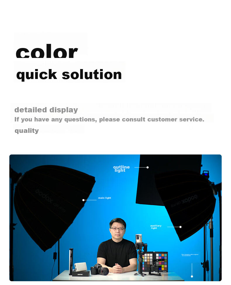Godox QR-P90cm Quick-Install Deep Parabolic Grid Softbox Light Diffusion Cover, Compatible with Photography, Live Streaming, Fill Light, Constant Light, Flash, Portable Quick-Install Model with Grid 4