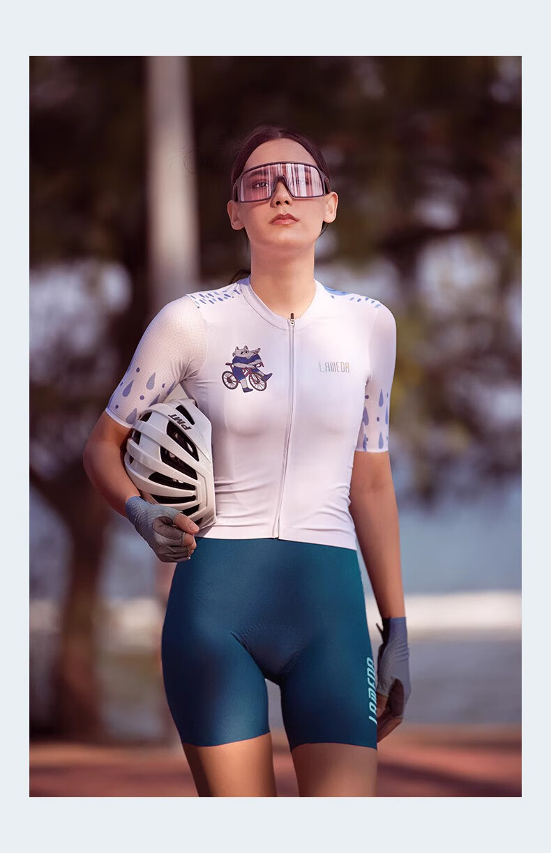 Lameda Women's Cycling Shorts, One-Piece Bib Shorts, Summer Professional Road Bike Star And Moon Bib Shorts, Black, Size S 11