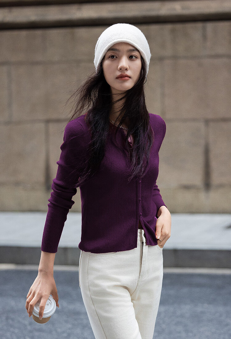 Dme [Light Mature Style Knit Sweater] Spring And Autumn Elegant Top Long-Sleeve Pullover Women's Sweater 6