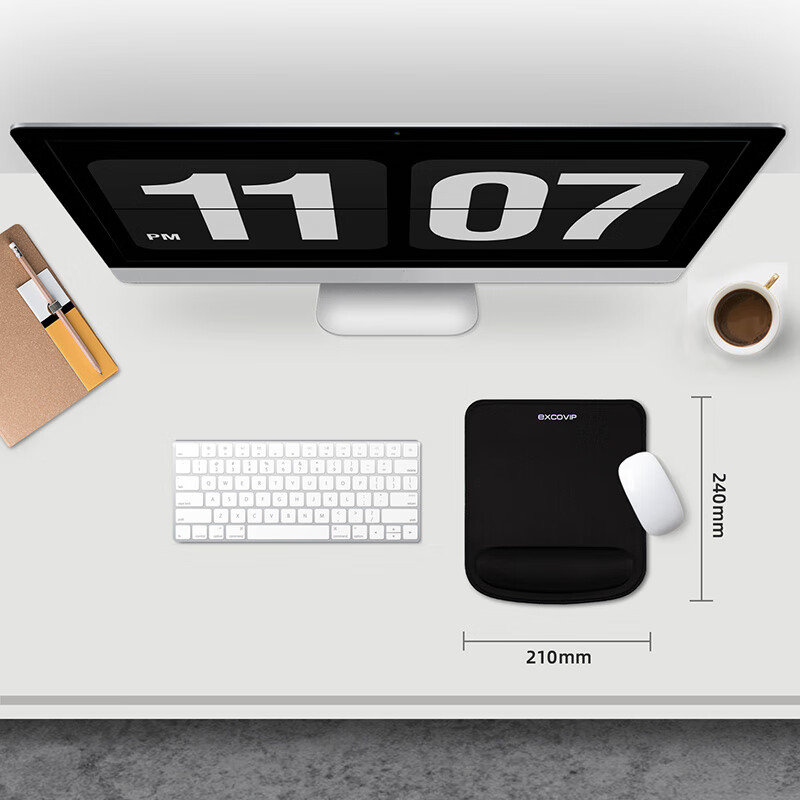 YesCool Breathable Groove Mouse Pad Wrist Rest Extra Large Computer Office Gaming Desk Mat Wrist Support Palm Rest Unisex Gradient Gray 0607 11