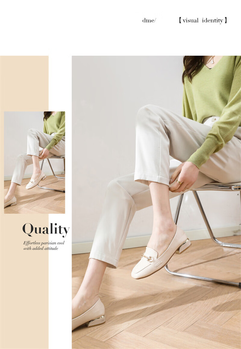 Dme Cropped Pants for Spring And Autumn, New Straight-Leg Suit Pants with Fake Pockets, Casual Trousers for Women, Khaki, S 49