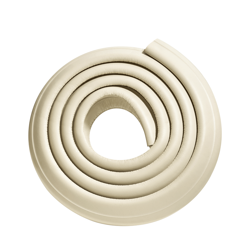 AIBEDILA Anti-Collision Strip, Baby And Child Protection Set, L-Shaped Thickened No-Stick 3m Adhesive, Beige, 2 Meters 4 Anti-Collision Corners