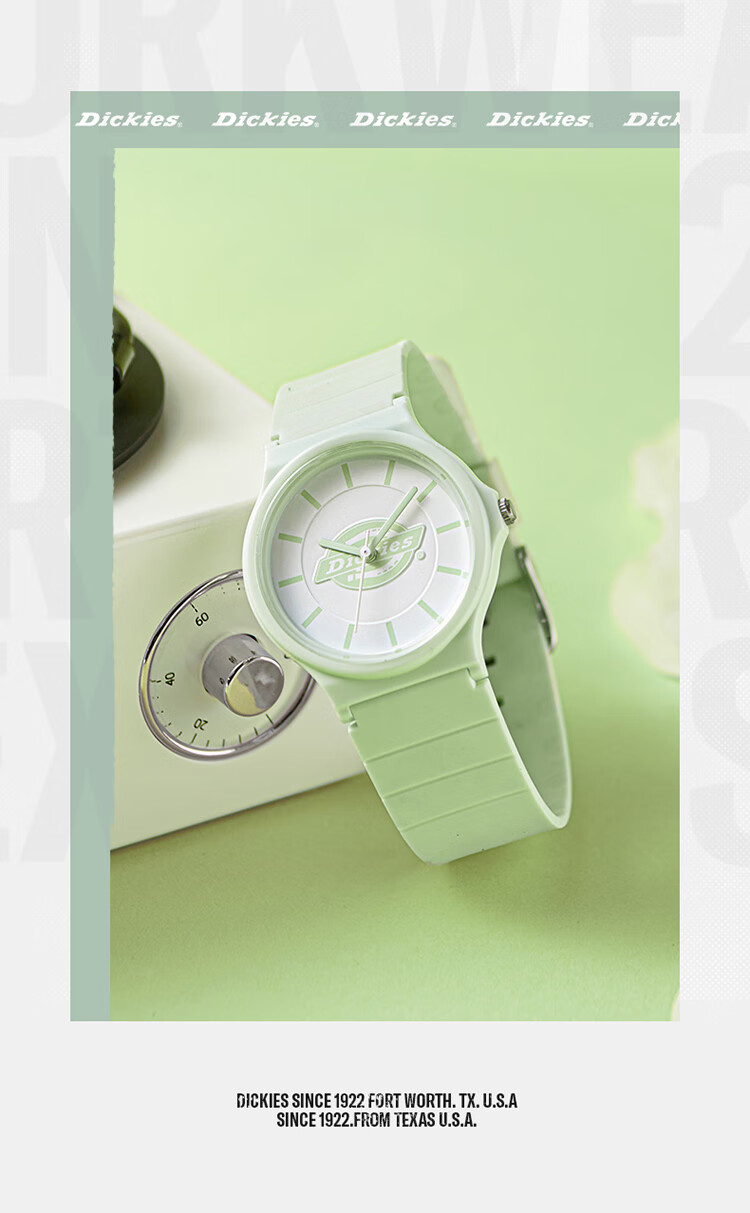 Dickies Student Mechanical Analog Silent Sports Watch for Teenagers and Children Model 538 Beige 16