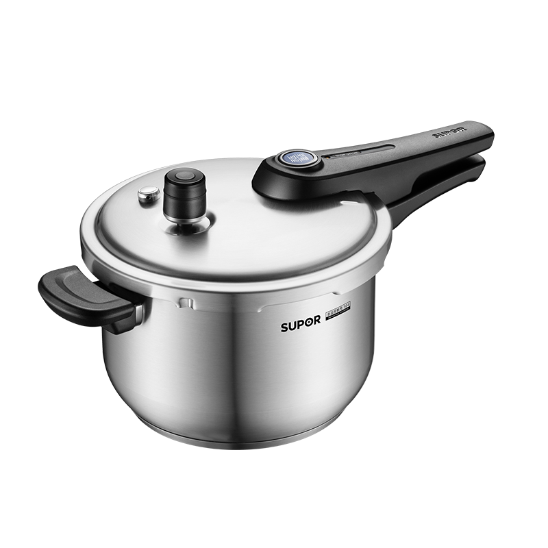 SUPOR Blue Eye 304 Stainless Steel Pressure Cooker, 22cm High Pressure Cooker, Compatible with Gas And Induction Stoves, YW22S1
