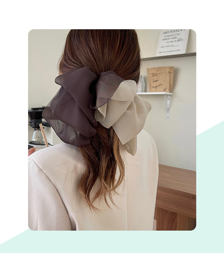 CHIMERA Elegant Back-Of Barrette, Gentle Wrinkle Half-Up Hair Clip, Spring Hair Accessory, Women's Birthday Gift 12