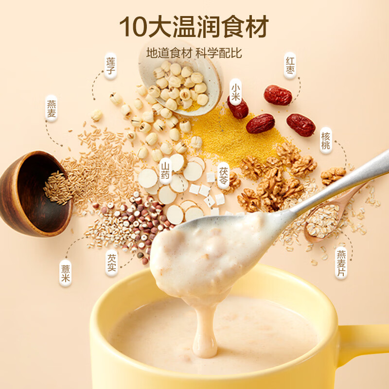 五谷磨房山药薏米粉芡实粉养胃食品五谷营养早餐代餐粉546g