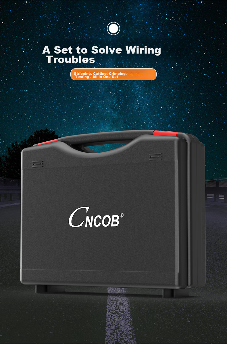 CNCOB Network Cable Crimper Tool Kit, Multifunctional Network Tester, Wire Stripper, RJ45 Crimping Tool Set, CN-A 11