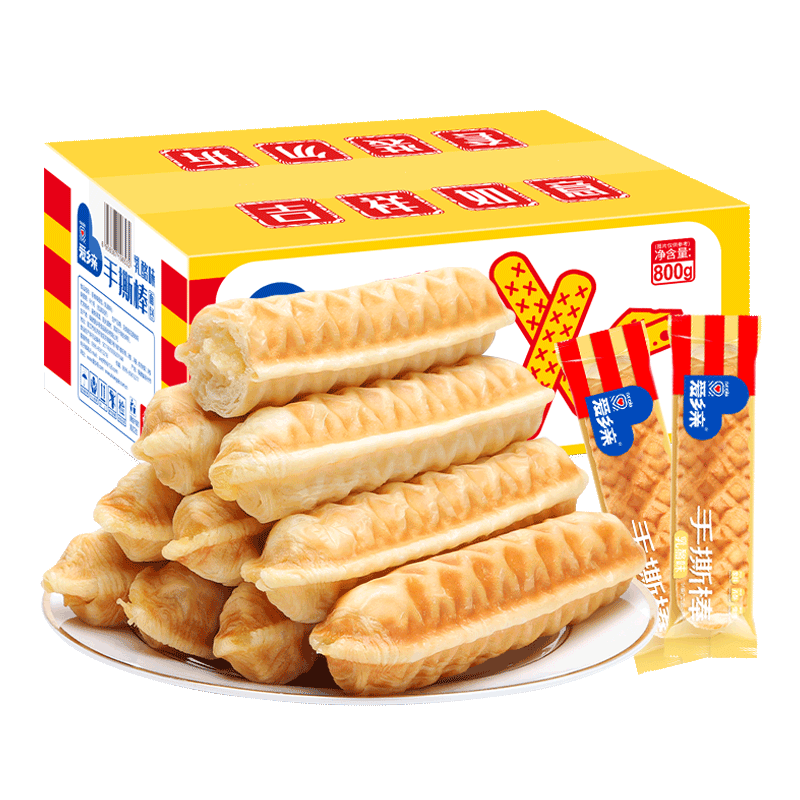 爱乡亲乳酪面包棒手撕面包夹心吐司早餐零食学生充饥饱腹办公室800g