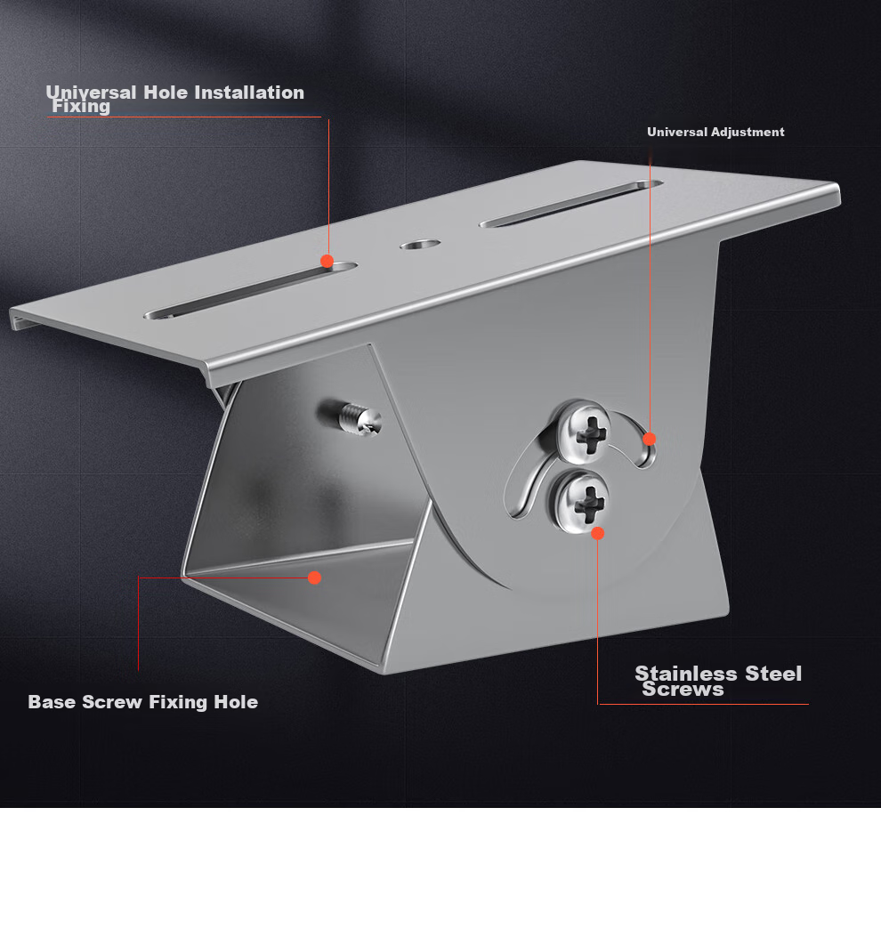 COMPCCTV Surveillance Universal Joint Bracket Aluminum Alloy Thickened Suitable for Hikvision Dahua Camera Gun Mount Cover Medium And Large Duck-Billed Head Stand Pole Crossbar 2