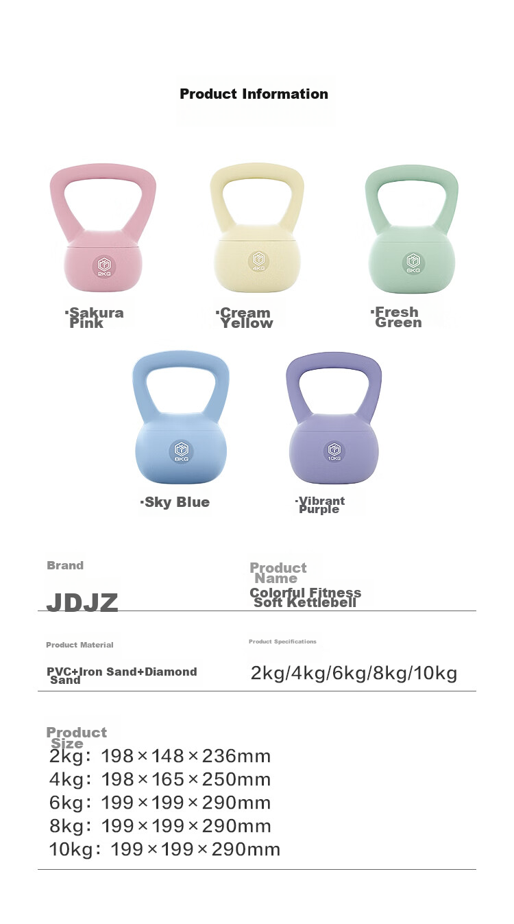 JD Original Soft Kettlebell for Men And Women, Fitness Kettlebell for Arm Exercises, Deep Squats And Glute Exercises, Blue Eyes, 6KG 12