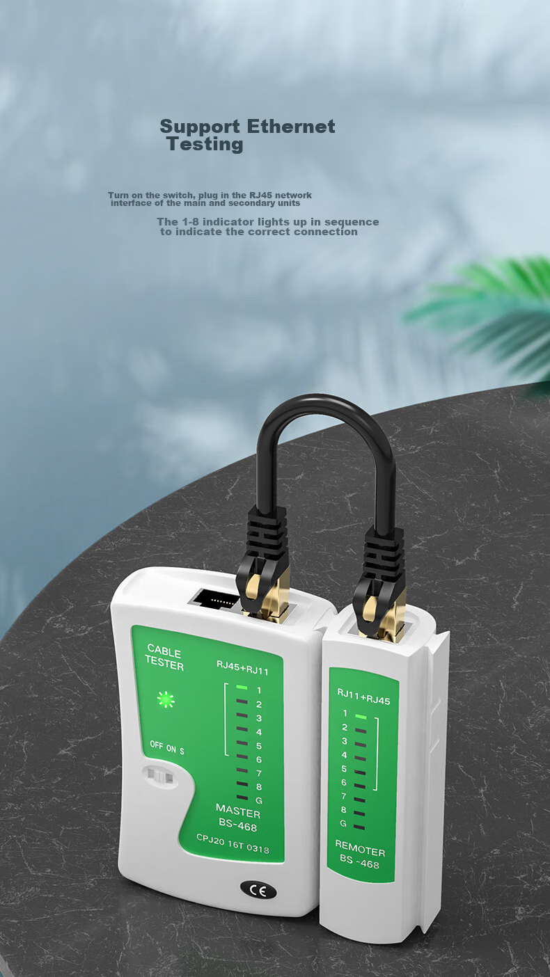 BIAZE Network Cable Tester, Multifunctional Telephone And Network Cable Tracer [60V Voltage Resistance/POE Cable Testing Kit], Anti-Interference Switchboard Cable Finder 6