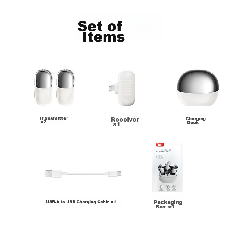 CRENOV [Immersive Audio Recording] Wireless Lavalier Microphone Audio Pickup for Live Streaming, Recording Equipment for Mobile Phones, Computers, Cameras, TikTok, Outdoor Short Videos, Professional Noise Reduction, Dual-Channel 19