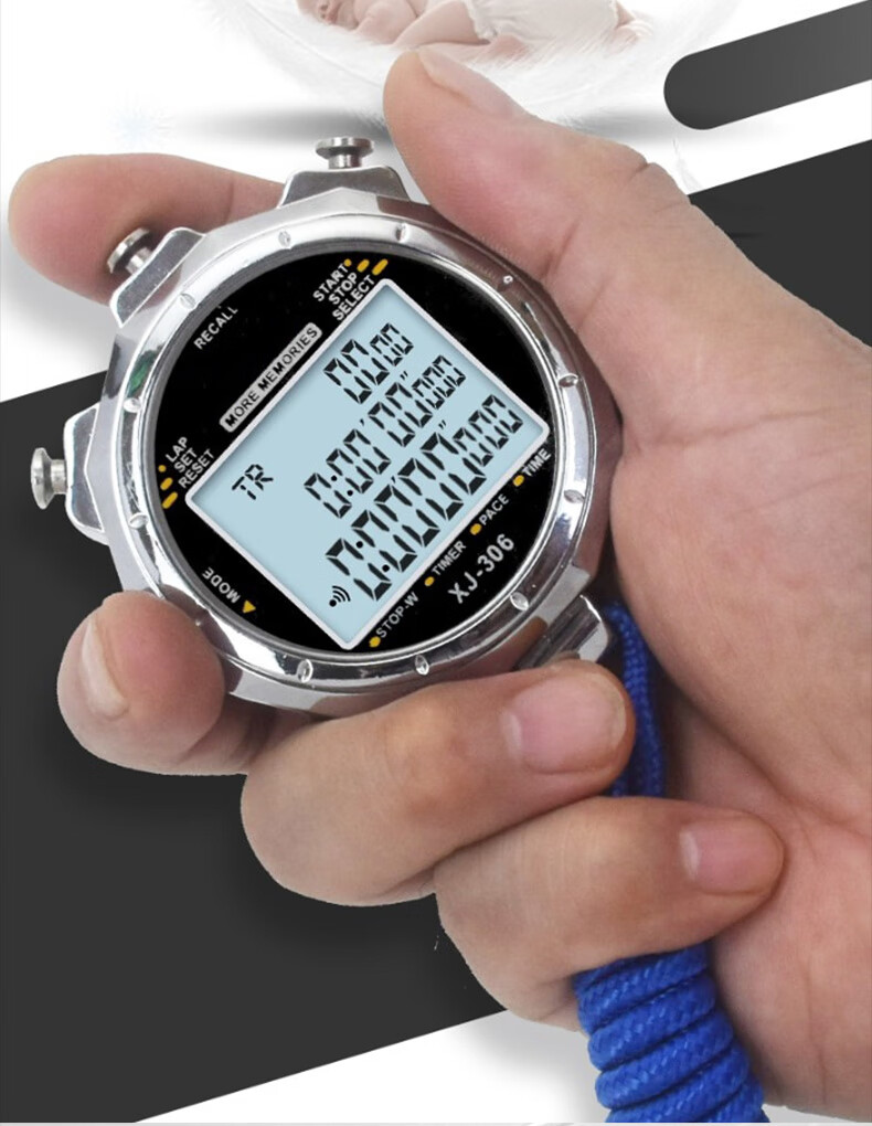 GEDUN Stopwatch, 3 Rows 100 Laps Dedicated Timer for Running, Sports, Fitness, Track And Field, Swimming, Multifunctional 18