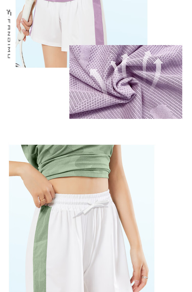 Fandimu Badminton Outfit for Women, Sports Running Yoga Tennis Fitness Wear, Breathable Comfortable Outdoor Training Hiking 7