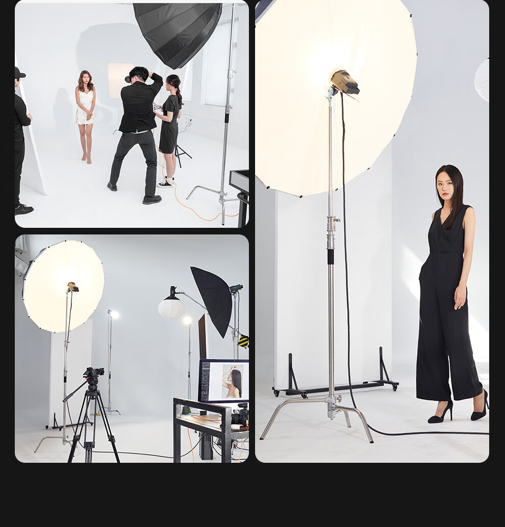 AMBITFUL Photography Magic Leg Light Stand 3.2m Inclined Arm Bracket, Ceiling Light Stand, Professional Studio Equipment, High Load-Bearing Light Stand, Suitable for Flash Lights, Photography Lights, Continuous Lighting, And Live Streaming Lights 5