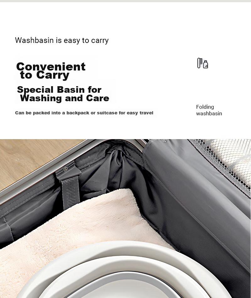 Lehuolvxing Foldable Basin, Washable Face And Laundry Basin, Compressible, for Students And Adults, Dormitory Use, Hospital Stay, Portable Supplies, Essential Water Basin Accessory 2