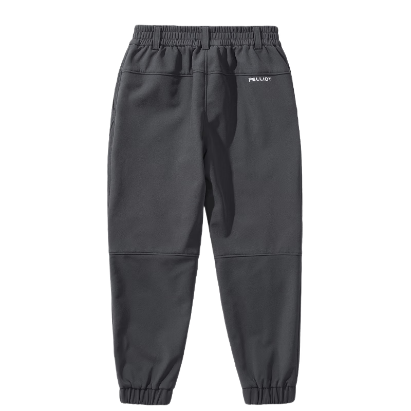 Pelliot Outdoor Children's Soft Shell Pants, Autumn And Winter Windproof Trousers for Boys And Girls, Warm Hiking Pants, Long Pants, 135107015, Gray, Size 120